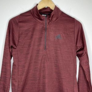 NWT Adidas Men's Climalite 1/4‎ Zip Pullover Red Activewear Jacket Size S $45